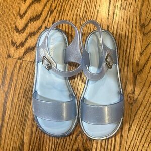 Mini Melissa mar jelly sandal in sparkly blue size 11